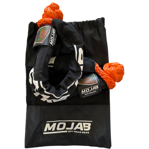 Soft Shackle 3/8'' x 22” with sleeve and bag (Set of 2 Shackles) (Lifetime Warranty) MOJAB OFFROAD