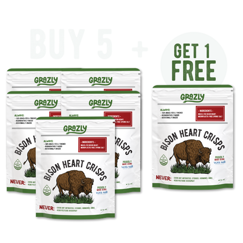 Bison Heart Crisps - 100% Grass-Fed/Finished