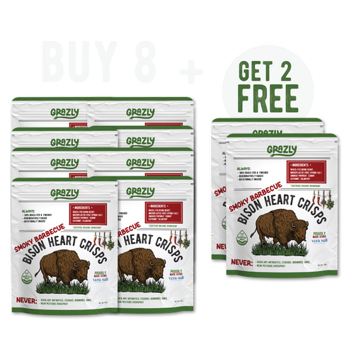 Bison Heart Crisps - 100% Grass-Fed/Finished