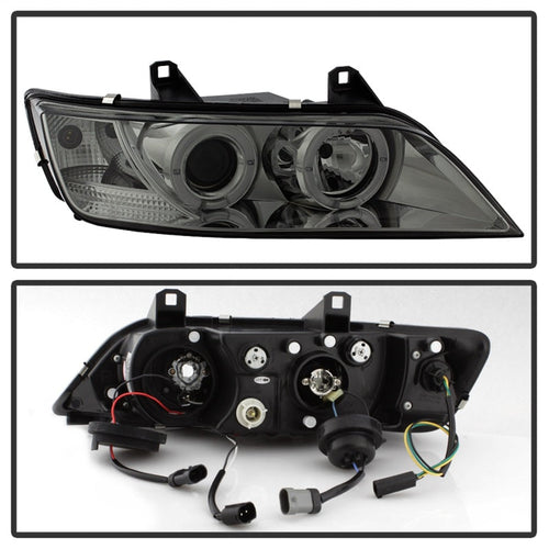 Spyder BMW Z3 96-02 Projector Headlights LED Halo Smoke High H1 Low H1 PRO-YD-BMWZ396-HL-SM OffRoadUSA.com