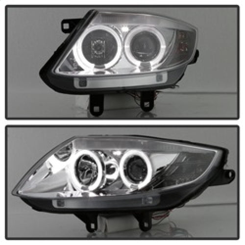 Spyder BMW Z4 03-08 Projector Headlights Halogen Model Only - LED Halo Black PRO-YD-BMWZ403-HL-BK OffRoadUSA.com