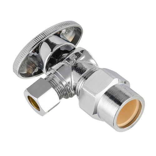 1/2" CPVC x 3/8" OD Compr. Angle Stop Valve, 1/4 Turn (Lead Free)
