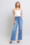 Judy Blue Full Size Wide Leg Jeans with Pockets HTO Apparel