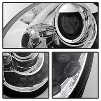 Spyder Volkswagen Beetle 1998-2005 Projector Headlights DRL Chrome PRO-YD-VB98-DRL-C OffRoadUSA.com