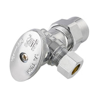 1/2" CPVC x 3/8" OD Compr. Angle Stop Valve, 1/4 Turn (Lead Free)