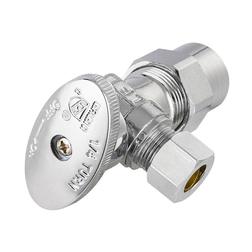 1/2" CPVC x 3/8" OD Compr. Angle Stop Valve, 1/4 Turn (Lead Free)