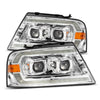 AlphaRex 04-08 Ford F150 / 06-08 Lincoln Mark LT LUXX-Series LED Projector Headlights Chrome OffRoadUSA.com