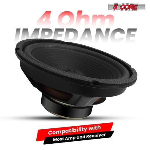 5 Core 8 Inch Subwoofer Speaker 1000W Combined Peak 4Ohm Replacement Car Bass Sub Woofer WF 8"-890 2PC