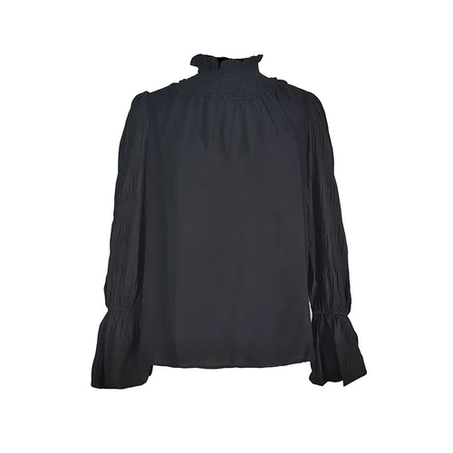 Casual Base Layer Turtleneck Top Light Luxury Lantern Sleeves Long Sleeves Folds Woman Clothes T-shirts Fashion Party Tops