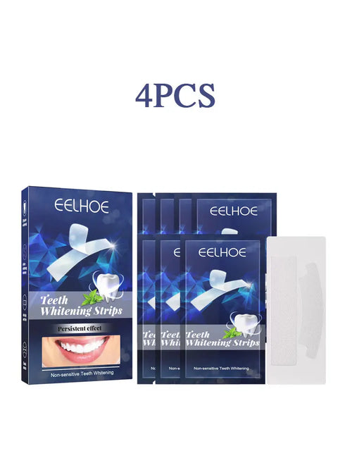Eelhoe 7pcs Teeth Whitening Strips Oral Hygiene Care Dental Bleaching Tooth Brightener Smoke Tea Teeth Yellow Remove Patches