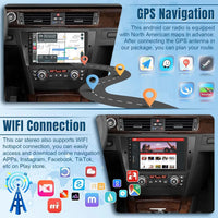 9 Inch Wireless Car Stereo for BMW 3 Series 328i 335i 325i 2005-2011 HD Touchscreen Car Radio with Backup Camera GPS WIFI 2G+32G