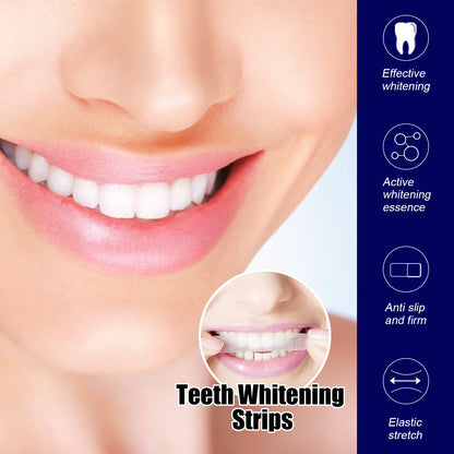 Eelhoe 7pcs Teeth Whitening Strips Oral Hygiene Care Dental Bleaching Tooth Brightener Smoke Tea Teeth Yellow Remove Patches