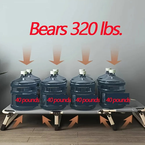 320-pound Capacity Safe And Reliable Adult Folding Chair, Yard Leisure, 8-leg Support Outdoor Camping Portable Single Bed