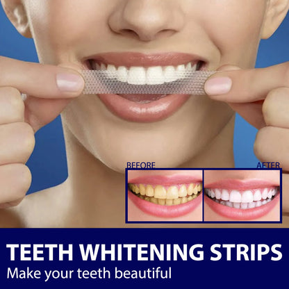 Eelhoe 7pcs Teeth Whitening Strips Oral Hygiene Care Dental Bleaching Tooth Brightener Smoke Tea Teeth Yellow Remove Patches