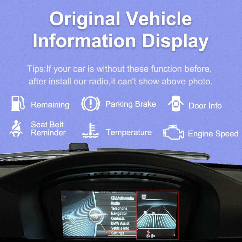AUTOTOP 8.8" Wireless Carplay Android Auto Car Radio For BMW 3/5 Series E60 E61 E62 E63 E90 E91 CIC CCC Linux Touch Screen