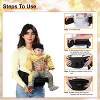 Adjustable Baby Hip Carrier – Ergonomic & Lightweight Waist Seat for Newborns & Toddlers (6-36 Months)