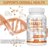 NAD + Boosting - with Trans-resveratrol, Quercetin - Enhance Cell Vitality and Help Cell Repair, Anti-aging - 120 Capsules