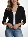 Women's Cardigan Knit Sweaters Cropped Open Front Bolero Shrug for Dresses
