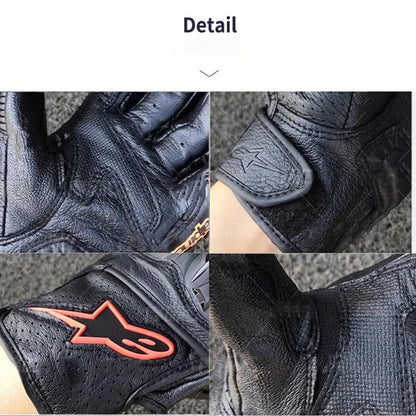 ALPINESTARS AStars Summer Motorcycle Riding Leather Gloves Impact-Resistant Men's Essential Gear for Riders CELER V2