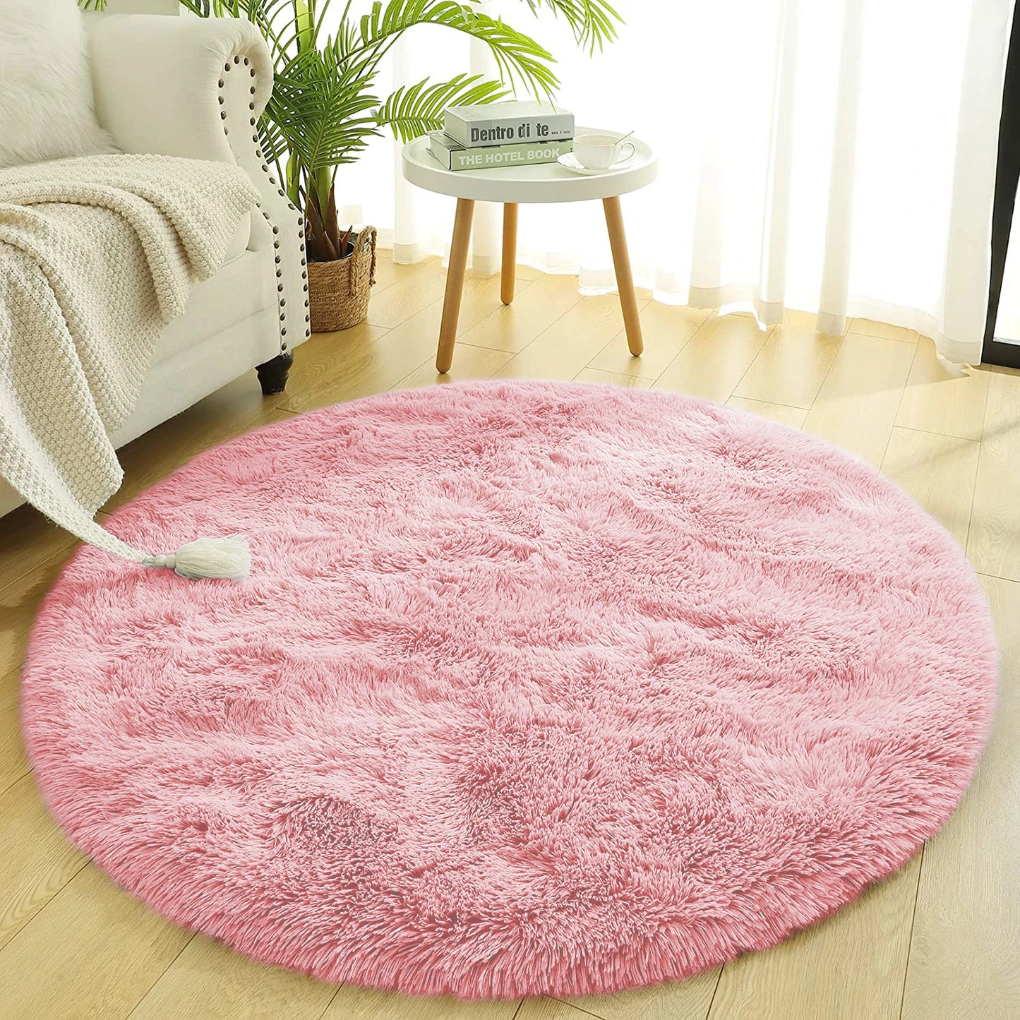 Carpet Living Room Round Thick Carpet Fluffy Large Area Mat Floor Soft Rug Bedroom Long Plush Rug Children Room Decor