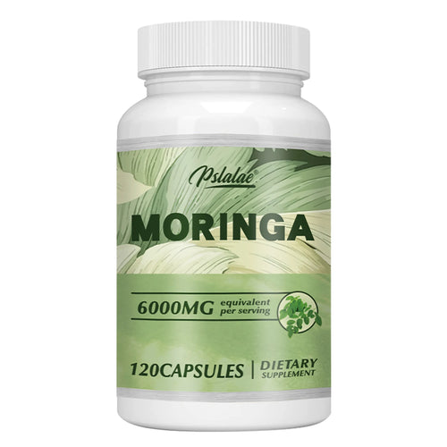 Moringa Capsules 6000mg - Support Healthy Energy Levels, Weight Management, Healthy Joints, Antioxidants - 120 Capsules
