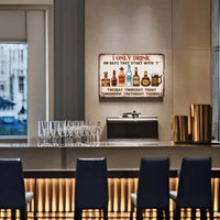 Vintage "I Only Drink On Days Starting with T" Metal Sign - Ideal for Home Bars, Pubs, Clubs, and for Man Caves