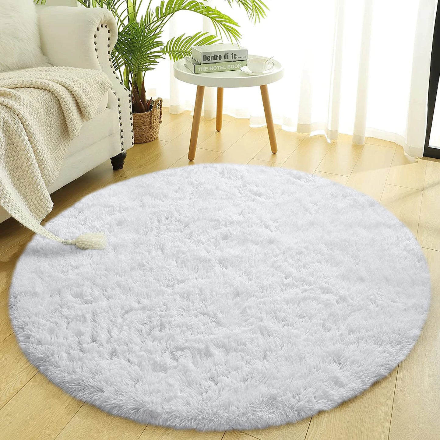 Carpet Living Room Round Thick Carpet Fluffy Large Area Mat Floor Soft Rug Bedroom Long Plush Rug Children Room Decor