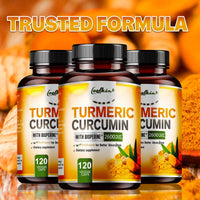 Turmeric Curcumin - 95% Curcumin & Bioperine - Highly Absorbable Turmeric Supplement, Joint & Digestion Health - 120 Capsules