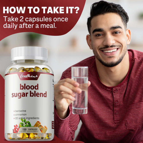 Blood Sugar Blend Capsules - Maintains Healthy Blood Sugar Levels and Supports Heart and Cardiovascular Health - 120 Capsules