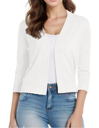 Women's Cardigan Knit Sweaters Cropped Open Front Bolero Shrug for Dresses