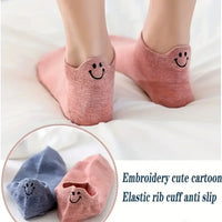 10 Pairs Of Socks With Elastic Ankle Length, Cotton Socks, Aesthetic Socks, Cute Socks, Lightweight Low Top Socks For Women