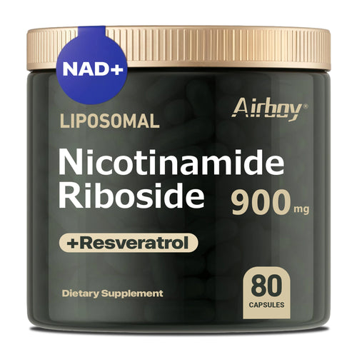 NAD+Supplement - Liposomal Nicotinamide Nucleoside 900mg + Resveratrol - Anti-aging, Skin Health, Energy Levels - 80 Capsules