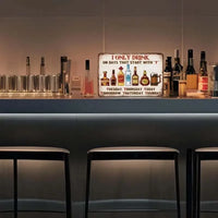 Vintage "I Only Drink On Days Starting with T" Metal Sign - Ideal for Home Bars, Pubs, Clubs, and for Man Caves