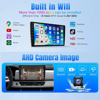 10.1 Inch Android Car Radio 2 Din Carplay Android Auto Wireless Car Stereo with Backup Camera GPS MirrorLink Split Screen 2G+32G