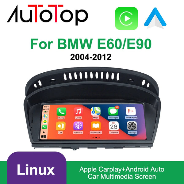AUTOTOP 8.8" Wireless Carplay Android Auto Car Radio For BMW 3/5 Series E60 E61 E62 E63 E90 E91 CIC CCC Linux Touch Screen