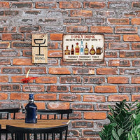 Vintage "I Only Drink On Days Starting with T" Metal Sign - Ideal for Home Bars, Pubs, Clubs, and for Man Caves