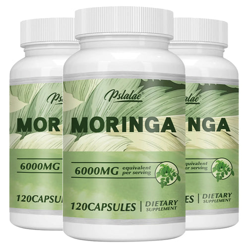 Moringa Capsules 6000mg - Support Healthy Energy Levels, Weight Management, Healthy Joints, Antioxidants - 120 Capsules