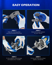 OMT 24Pcs Universal Disc Brake Caliper Tool Piston Pad Wind Back Hand Kit W/ Hooks Compressor Tool Kit Heavy Duty Wind Back Set