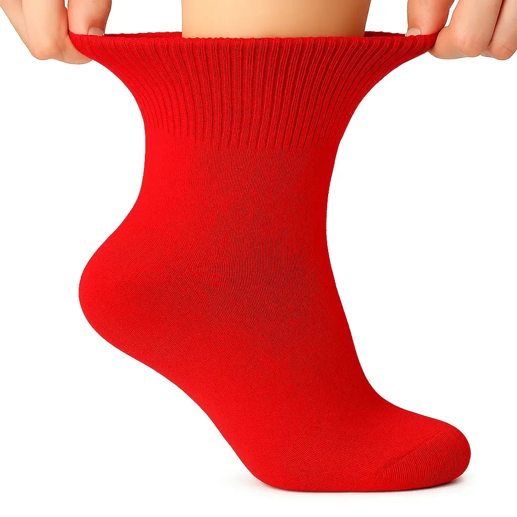 Women’s Diabetic Ankle Socks 3 Pairs Soft Cotton, Non-Binding Top, Seamless Toe, Promotes Circulation, Shoe Size 9-11