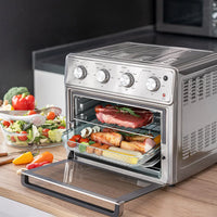 OCOO Stainless steel air fryer oven 25L full set (recipe book, exclusive gloves) oil-free fryer