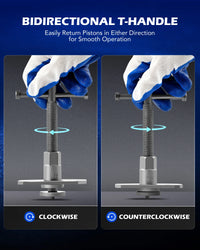 OMT 24Pcs Universal Disc Brake Caliper Tool Piston Pad Wind Back Hand Kit W/ Hooks Compressor Tool Kit Heavy Duty Wind Back Set