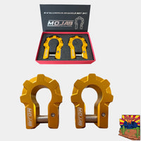 3/4'' Extreme duty Aluminum D-Shackle set (9T) (LIFETIME WARRANTY*) MOJAB OFFROAD