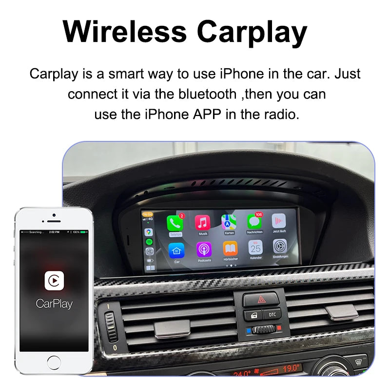 AUTOTOP 8.8" Wireless Carplay Android Auto Car Radio For BMW 3/5 Series E60 E61 E62 E63 E90 E91 CIC CCC Linux Touch Screen