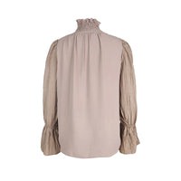 Casual Base Layer Turtleneck Top Light Luxury Lantern Sleeves Long Sleeves Folds Woman Clothes T-shirts Fashion Party Tops