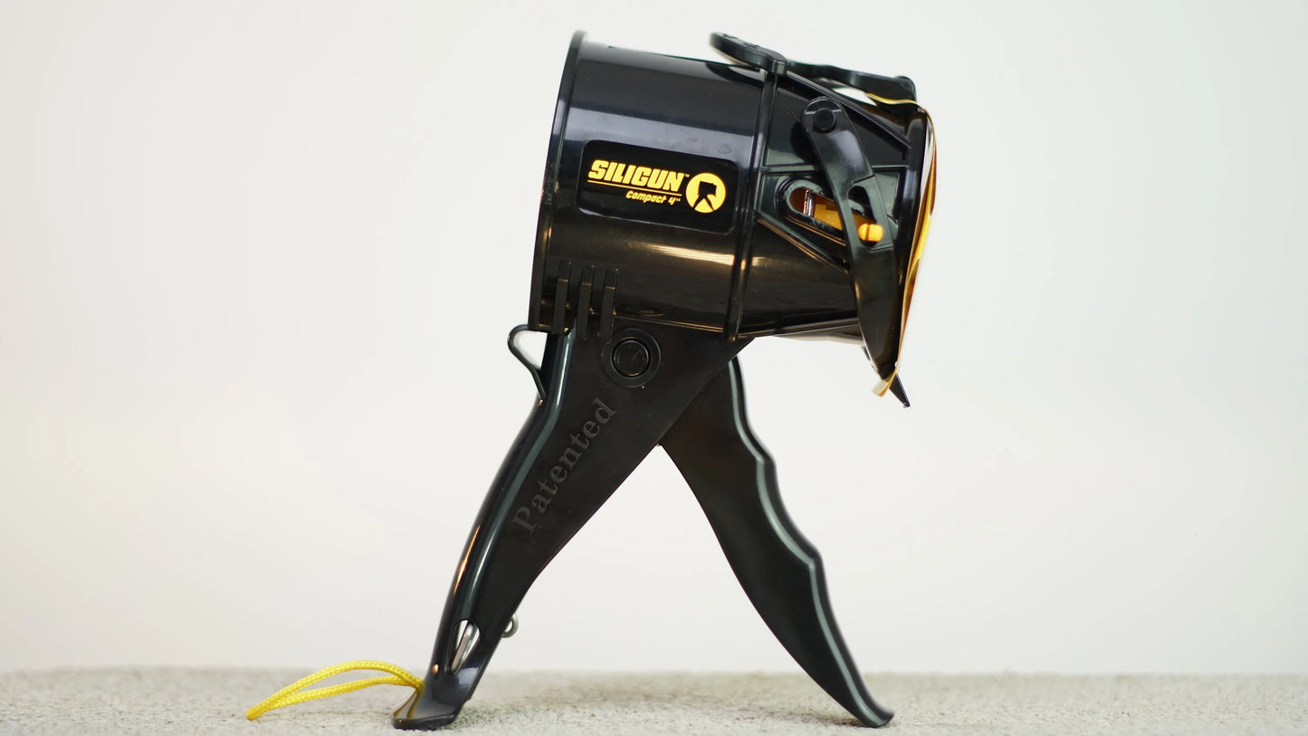 SILIGUN™ Gen-3 Compact Caulking Gun - No Drip Caulk Gun - Patented Design - Lightweight ABS Frame - Works with All 10 oz Tubes