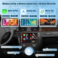9 Inch Wireless Car Stereo for BMW 3 Series 328i 335i 325i 2005-2011 HD Touchscreen Car Radio with Backup Camera GPS WIFI 2G+32G