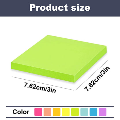 400 Sheets 3x3 Sticky Notes, 8 Color Sticky Notes, Cute Sticky Notes, Removable Self-Stick Notes For Office, School, Home, Noteb