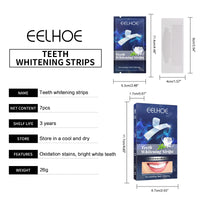 Eelhoe 7pcs Teeth Whitening Strips Oral Hygiene Care Dental Bleaching Tooth Brightener Smoke Tea Teeth Yellow Remove Patches