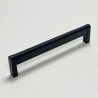 Black Wood and Metal "Crossing" Cabinet Knob and Drawer Handles Euro • Knobs