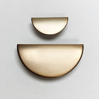 Brushed Bronze "Horizon" Semi-circle Drawer Pulls Euro • Knobs